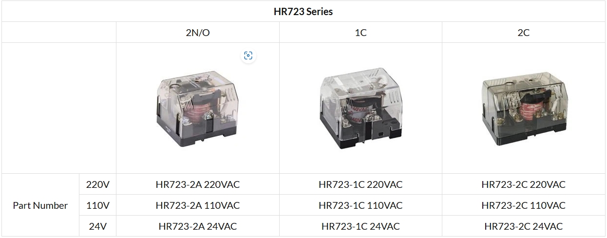 Heavy Duty Relay 30A HR723 Series