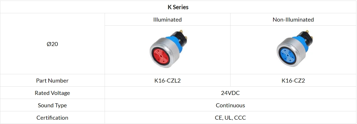 Flush Type Small Buzzer